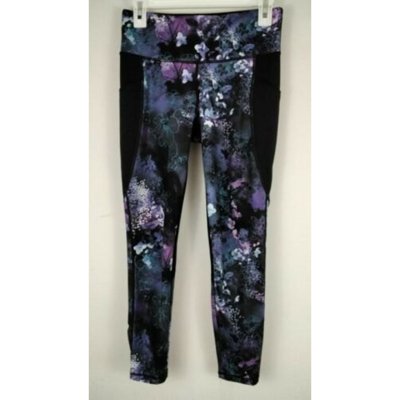 Ideology Athletic Leggings Black Floral Size Small - Picture 2 of 6